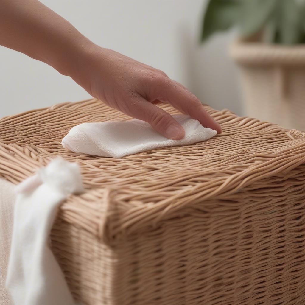 Cleaning a Wicker Storage Box