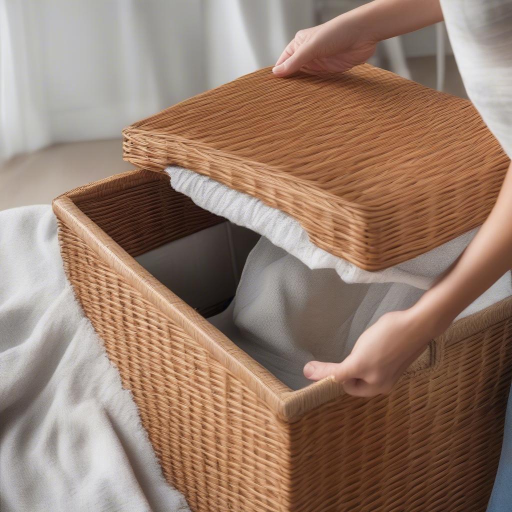 Cleaning a Wicker Storage Box