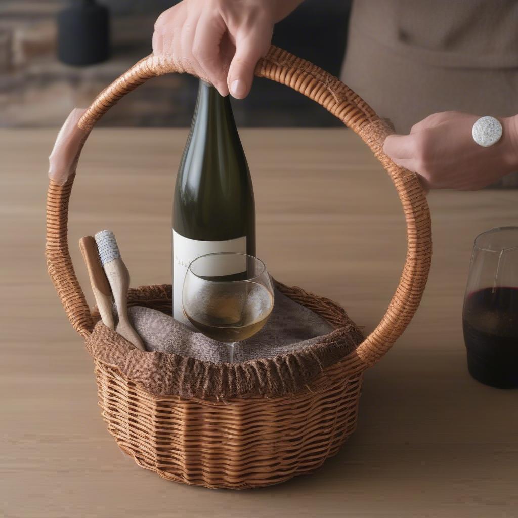 Cleaning and Maintaining a Wicker and Metal Wine Holder