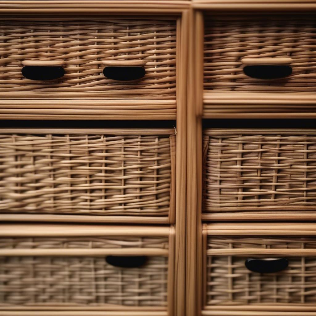 Close-up of Wicker Rattan Weave