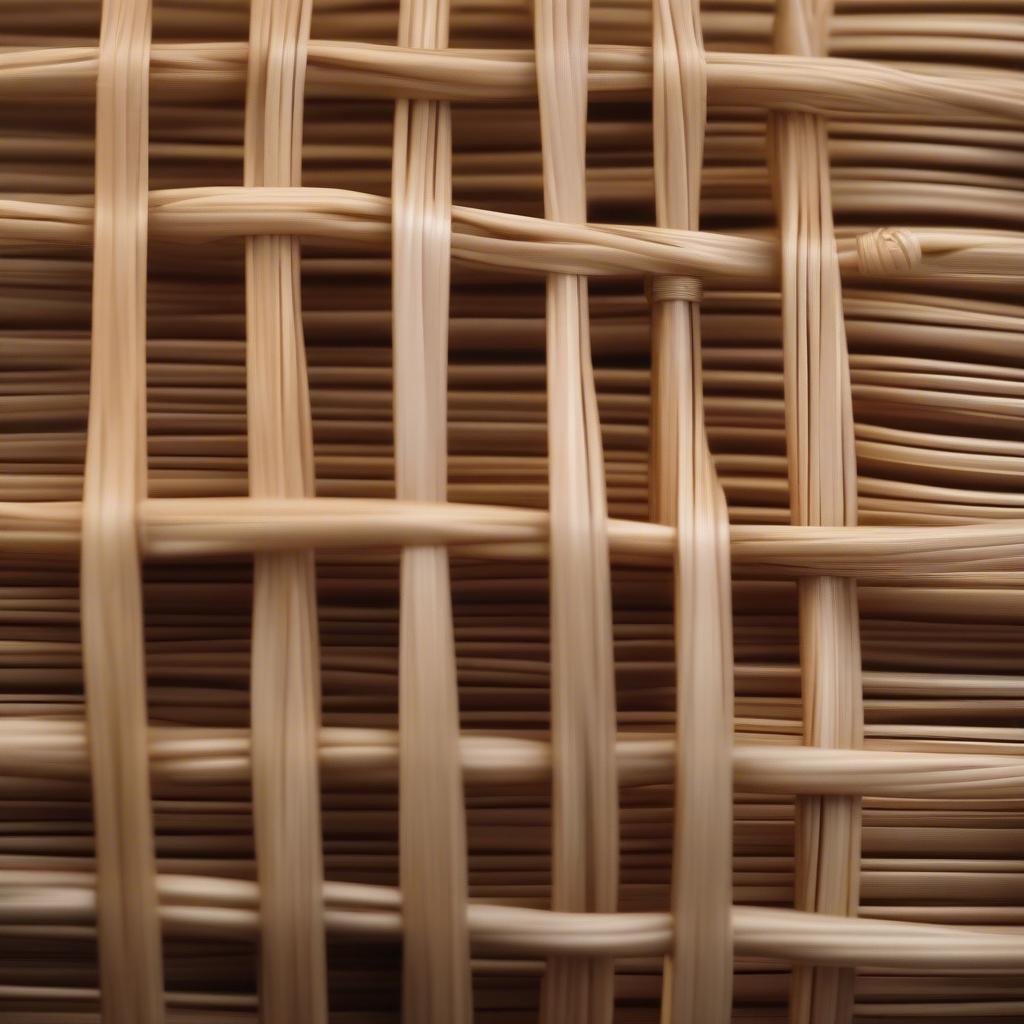 Close-up of wicker and rattan weave showcasing their unique textures and durability.