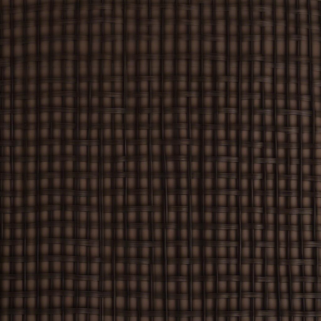 Close-up View of Dark Brown Wicker Weave