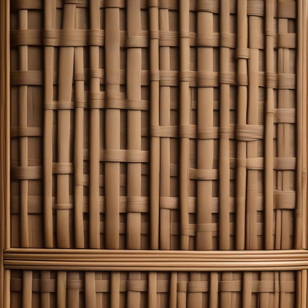 Close-up detail of the wicker weave pattern