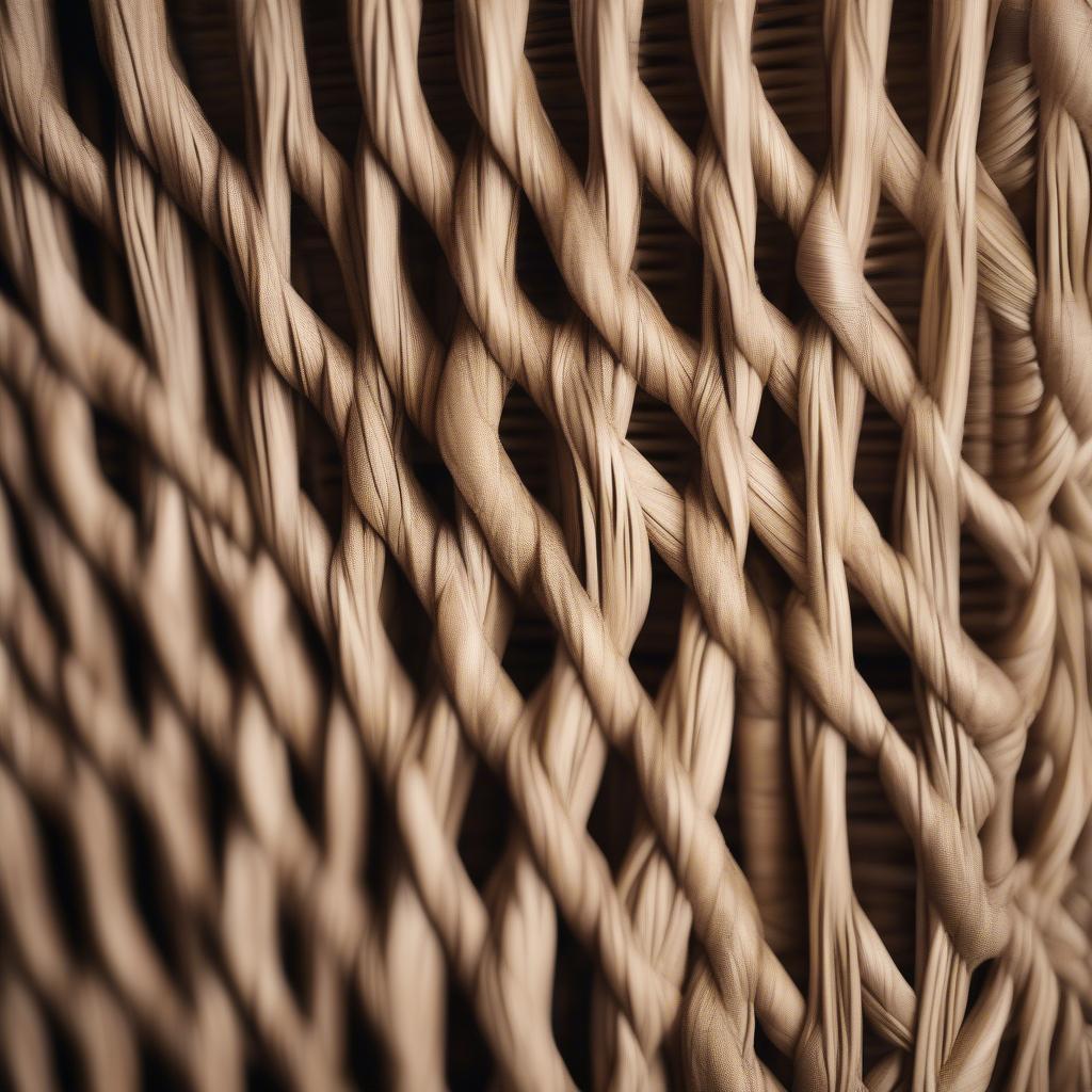 Close-Up of Wicker Weave Texture