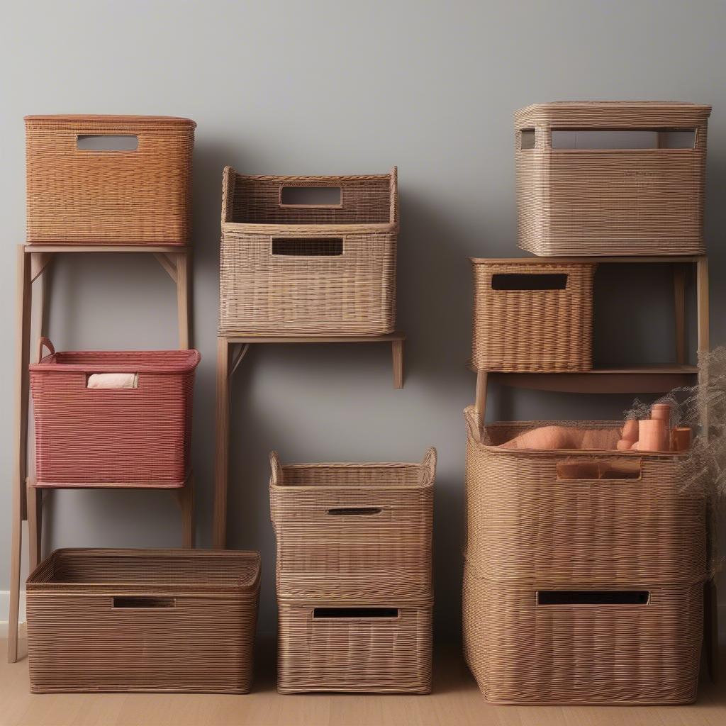 Comparing Different Wicker Storage Bins