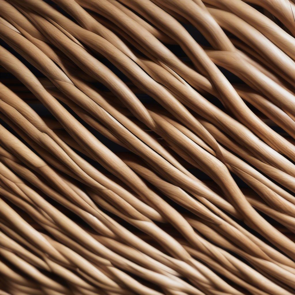 Close-up of Wicker and Rattan Materials