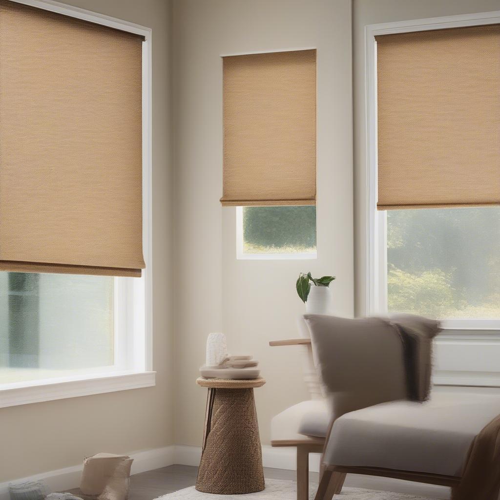 Comparing wicker roller blinds with fabric blinds in terms of light filtering and aesthetics.