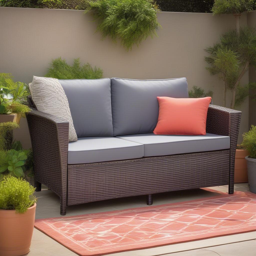 Coral Coast Wicker Outdoor Storage Loveseat Overview