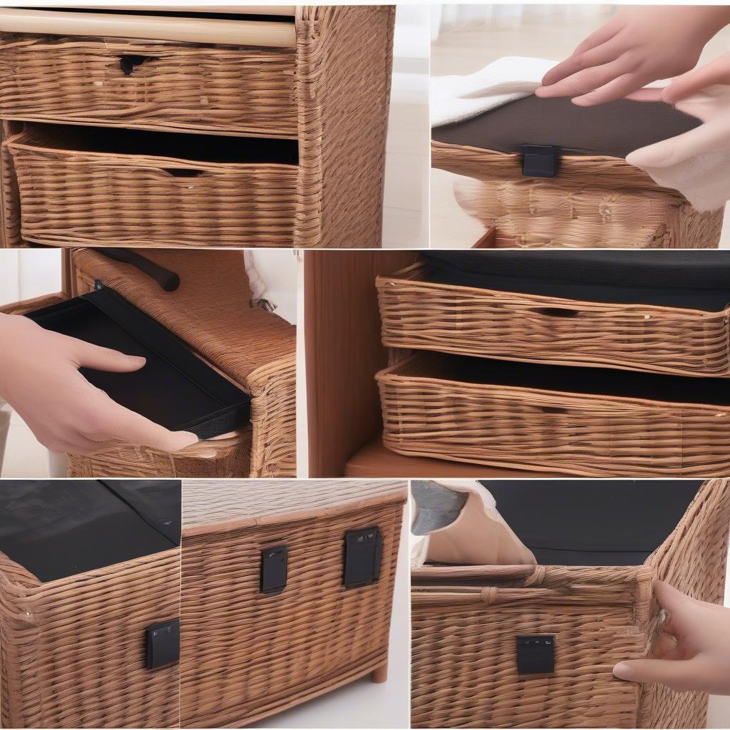 Costway 3 Drawer Wicker Storage Unit Assembly Process