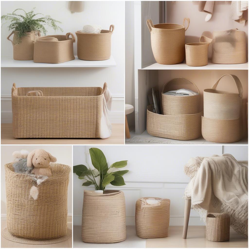 Creative Jute Plastic Wicker Storage Ideas in Home Decor