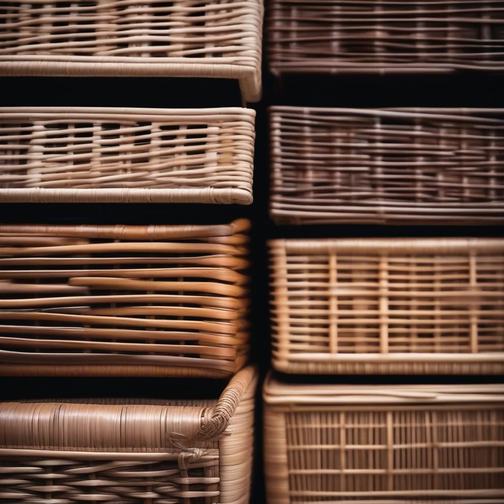 Dark Wicker Basket Material Comparison