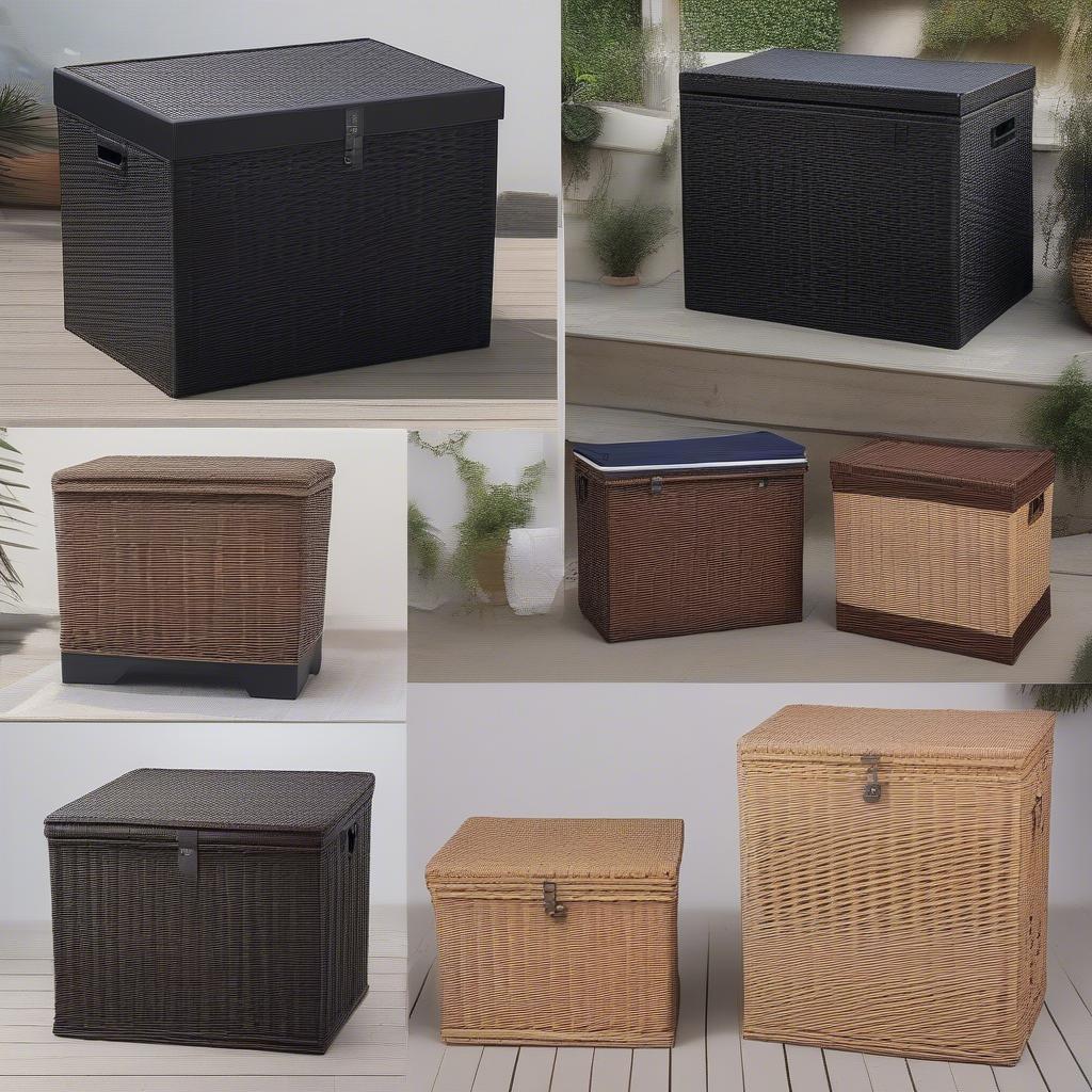 Different Sizes of Deck Storage Box Wicker