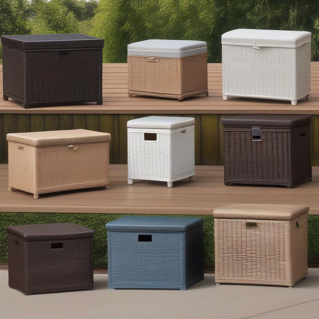 Stylish Deck Storage Box Wicker Options