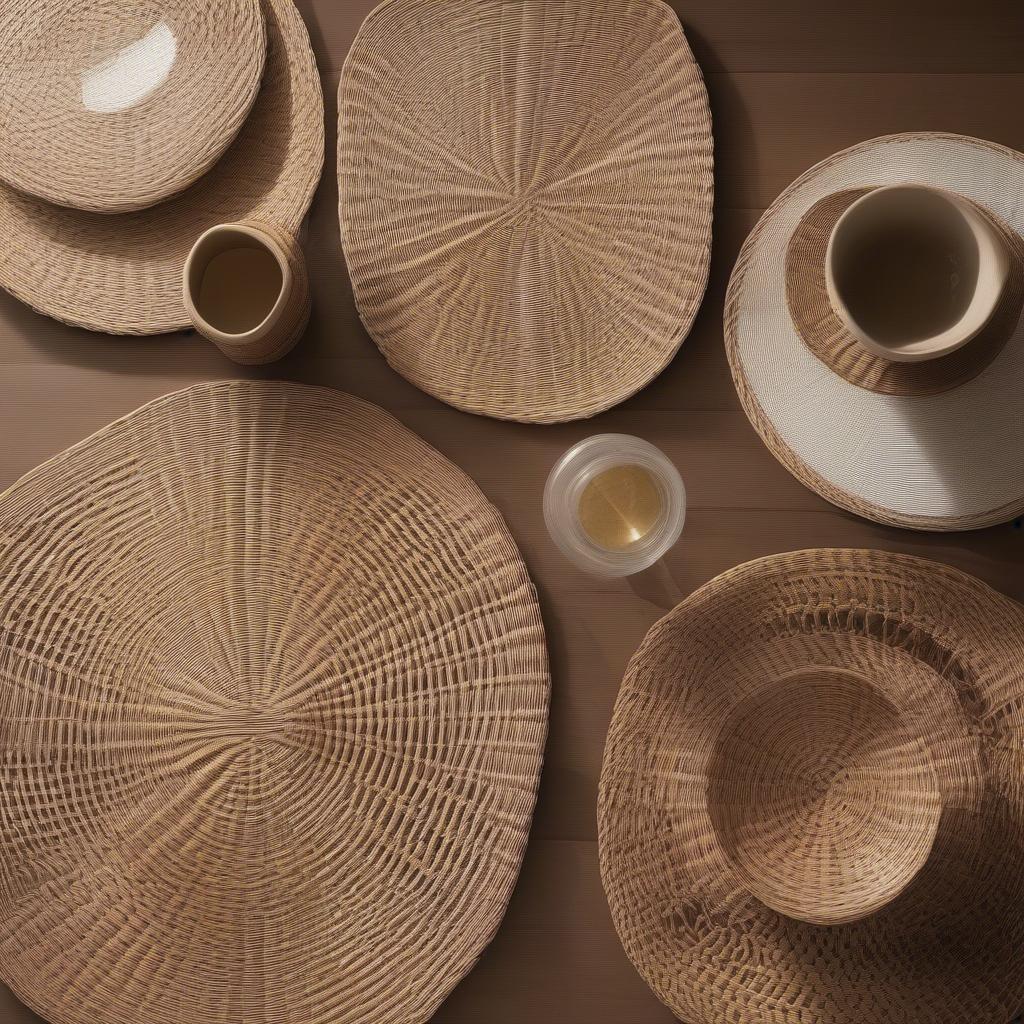 Different Shapes of Wicker Placemats