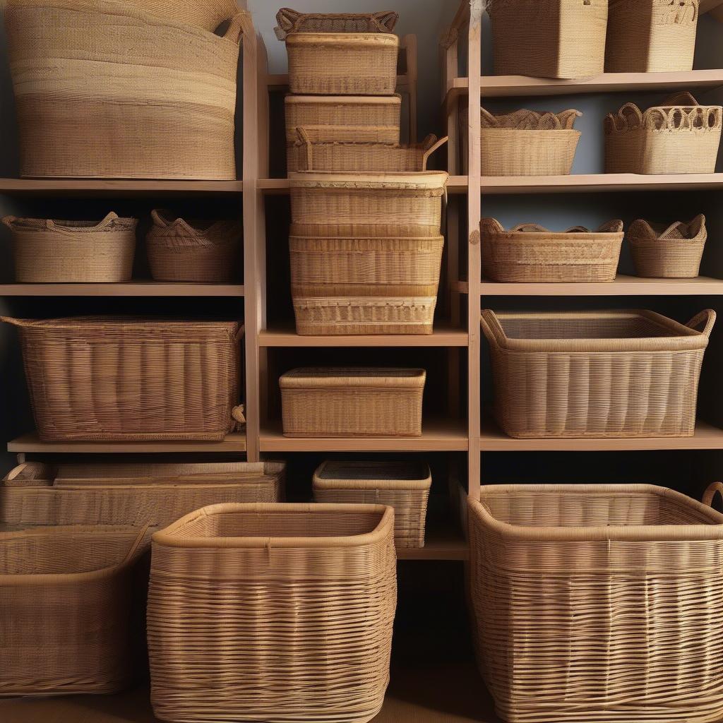 Different Sizes of French Wicker Baskets