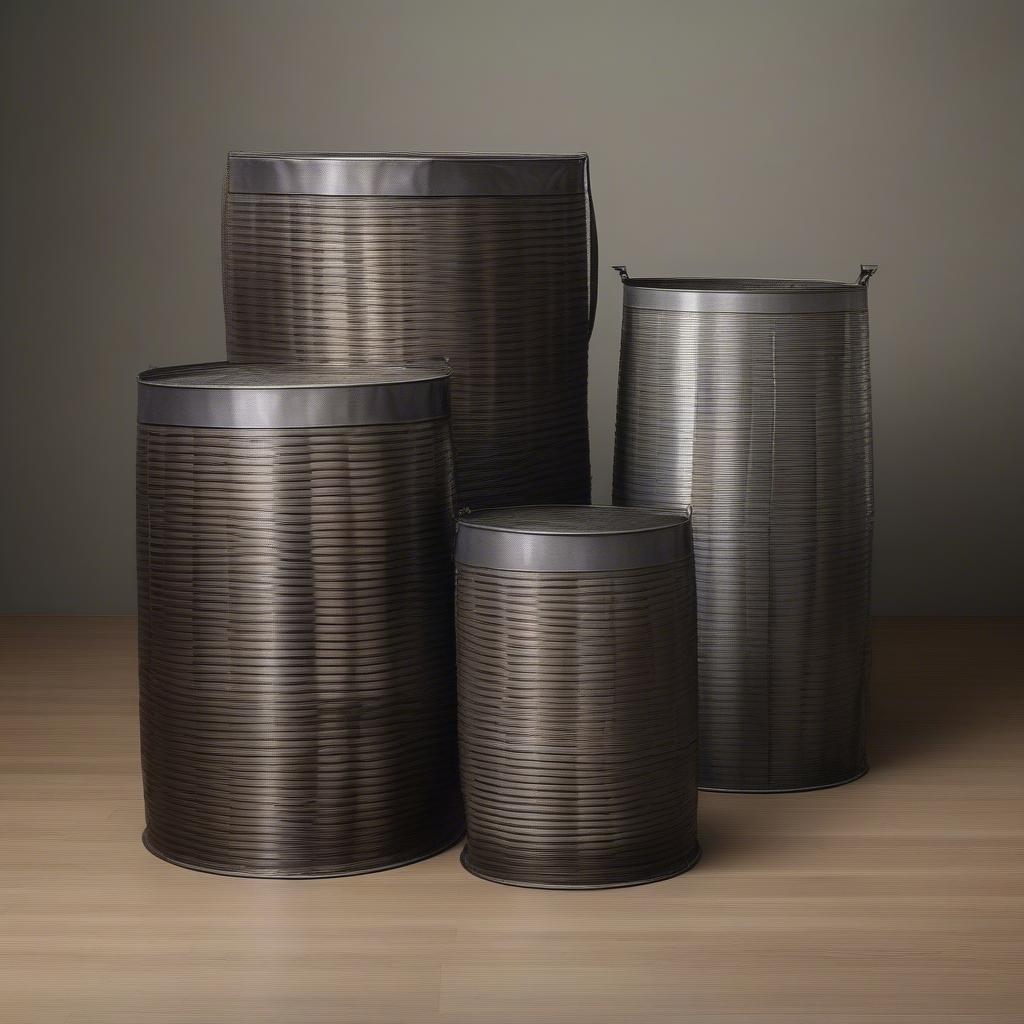 Different Sizes of Metal Wicker Barrels