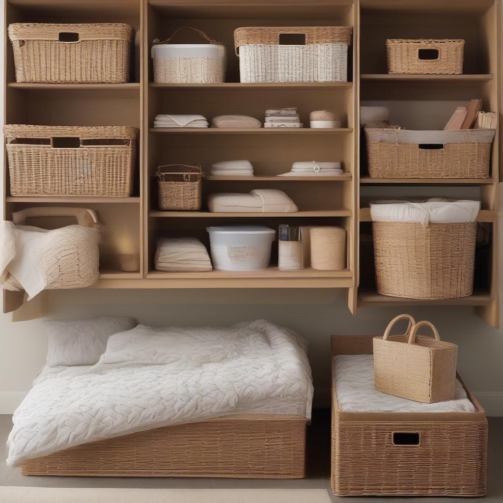 Different Styles of Wicker Under Bed Storage