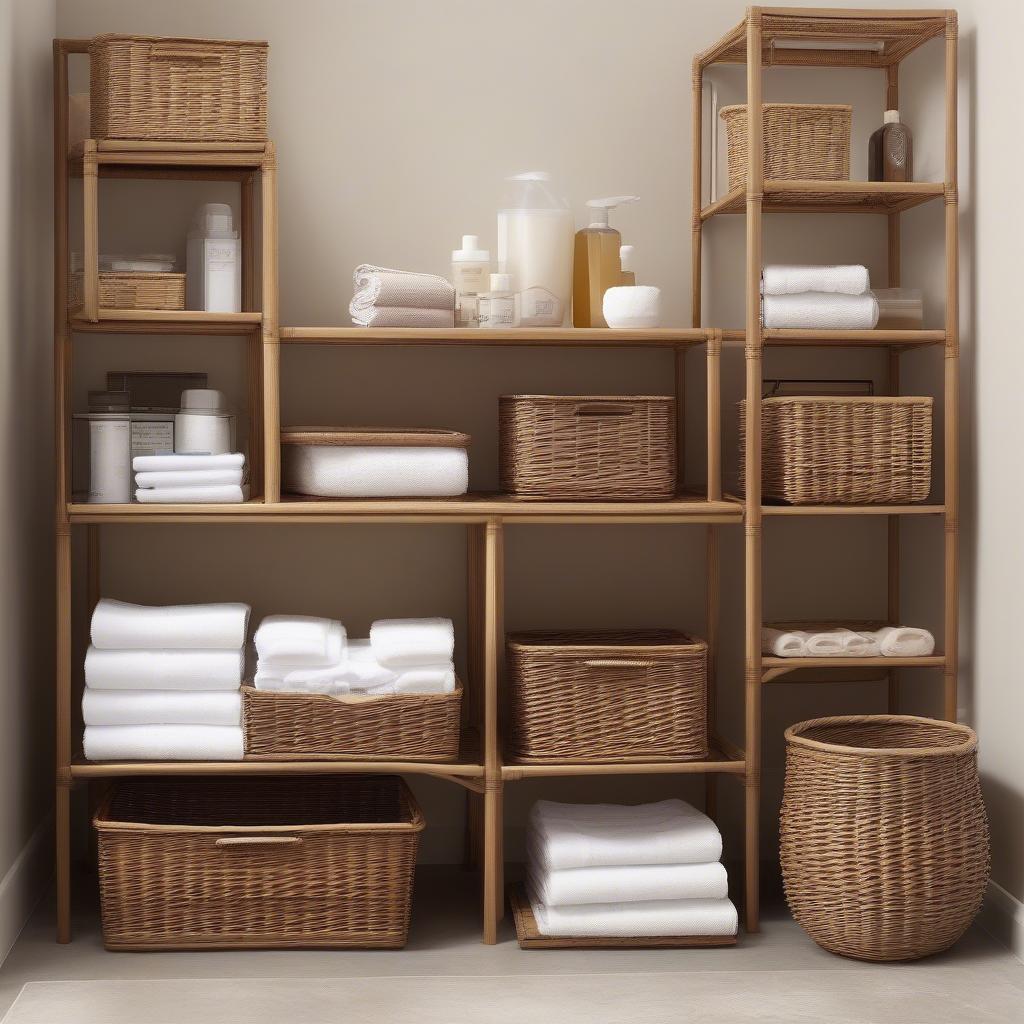 Different Types of Wicker Bathroom Storage