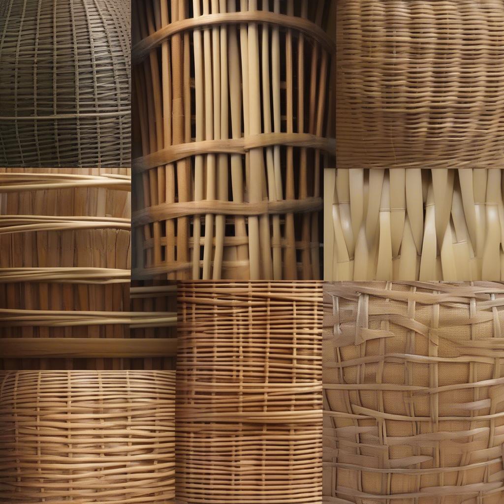 Different types of wicker materials