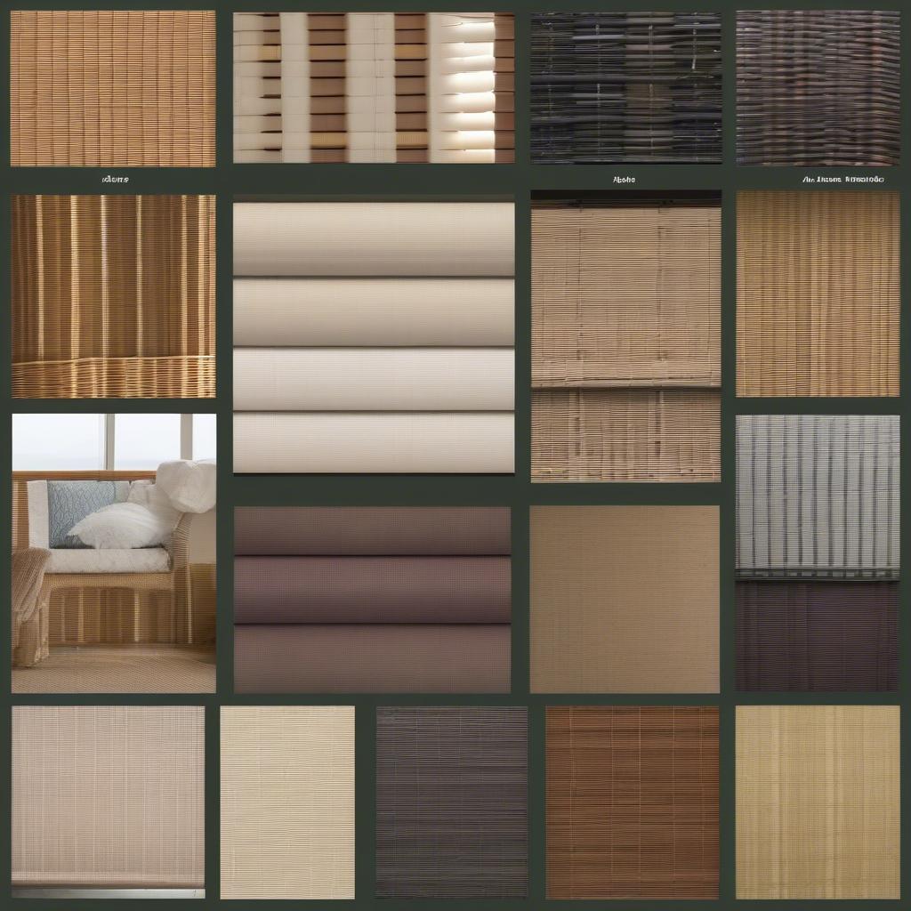 Various styles of outdoor wicker blinds available in Canada