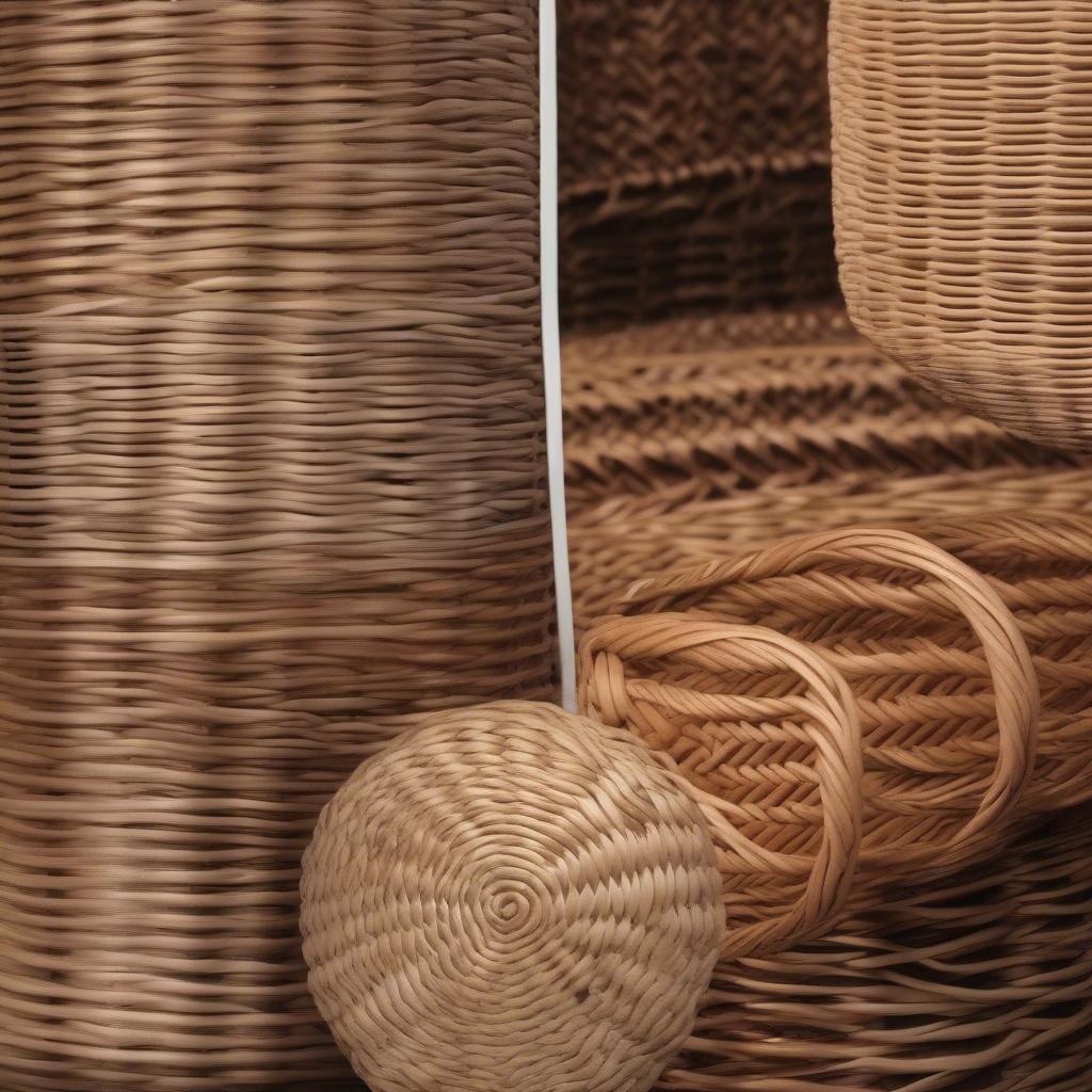 Different Weaves of Wicker Baskets