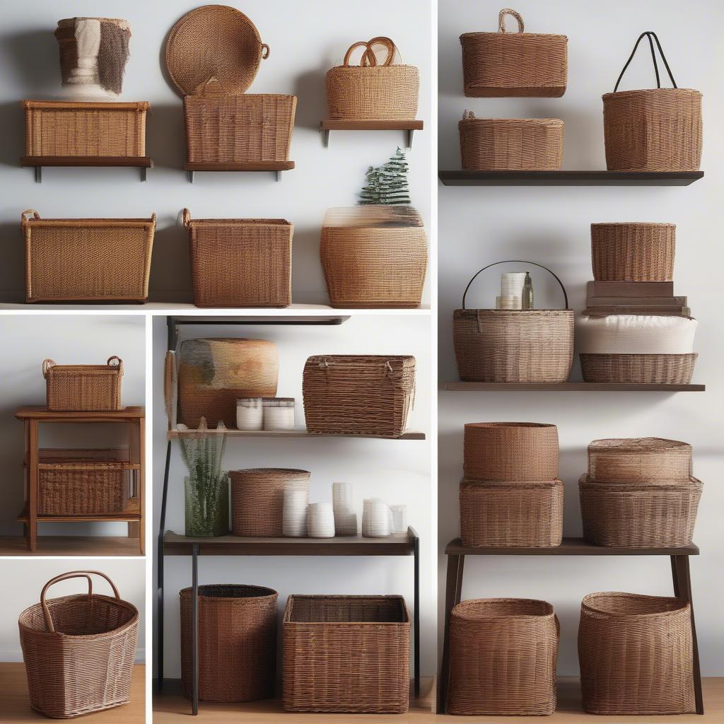 Various Styles of Wicker Baskets