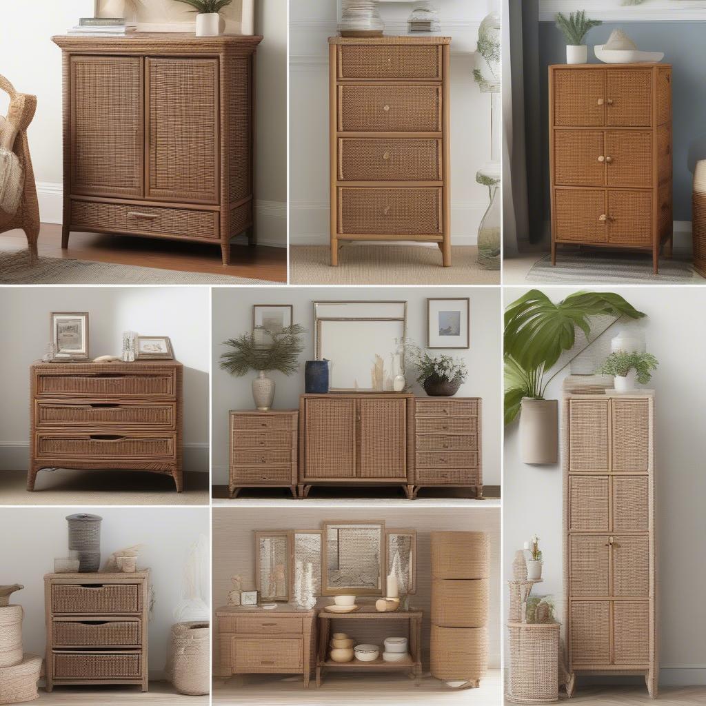 Different Wicker Cabinet Styles