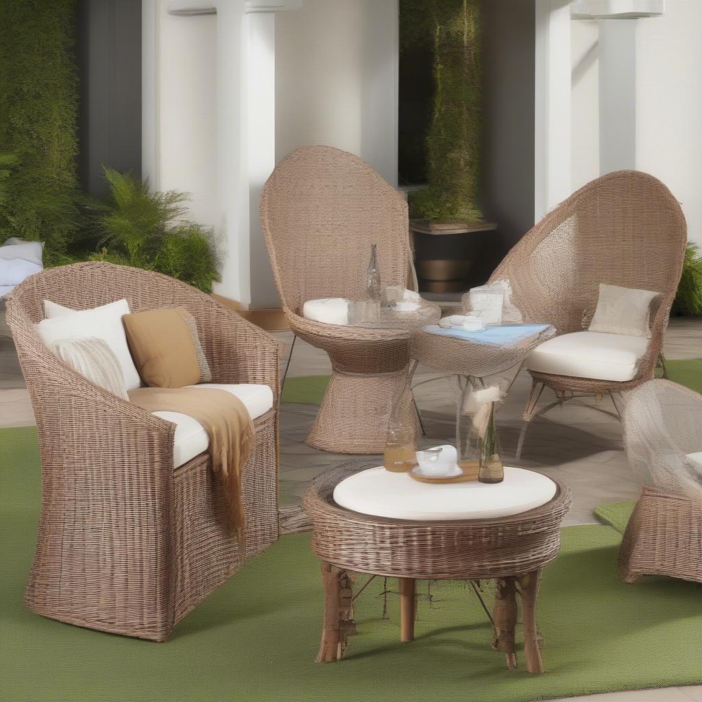 Wicker in Various Outdoor Settings