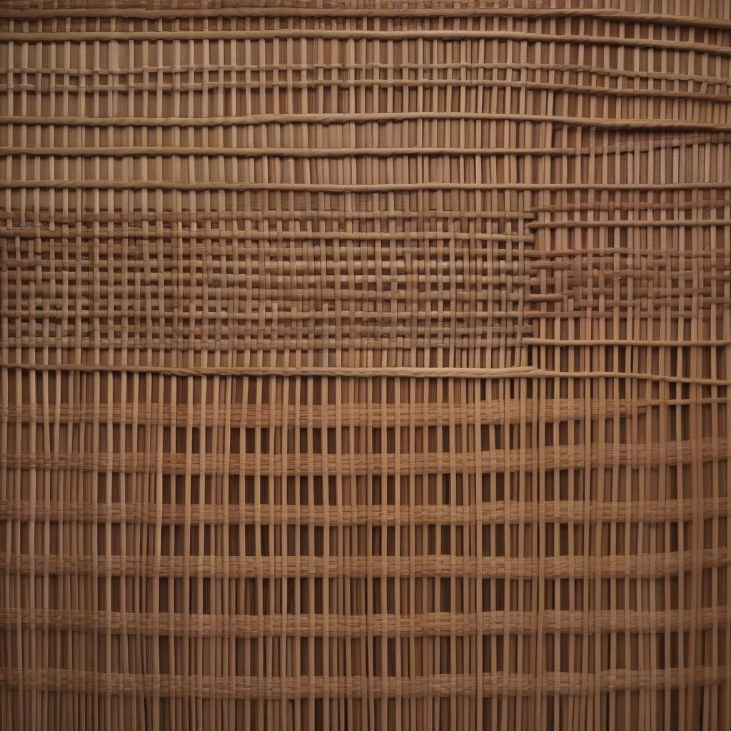 Close-up of different wicker weave patterns