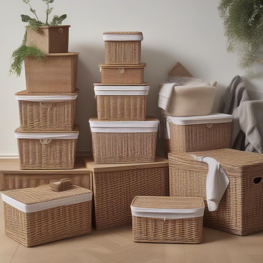 Dunelm Wicker Storage Boxes in Various Sizes and Styles