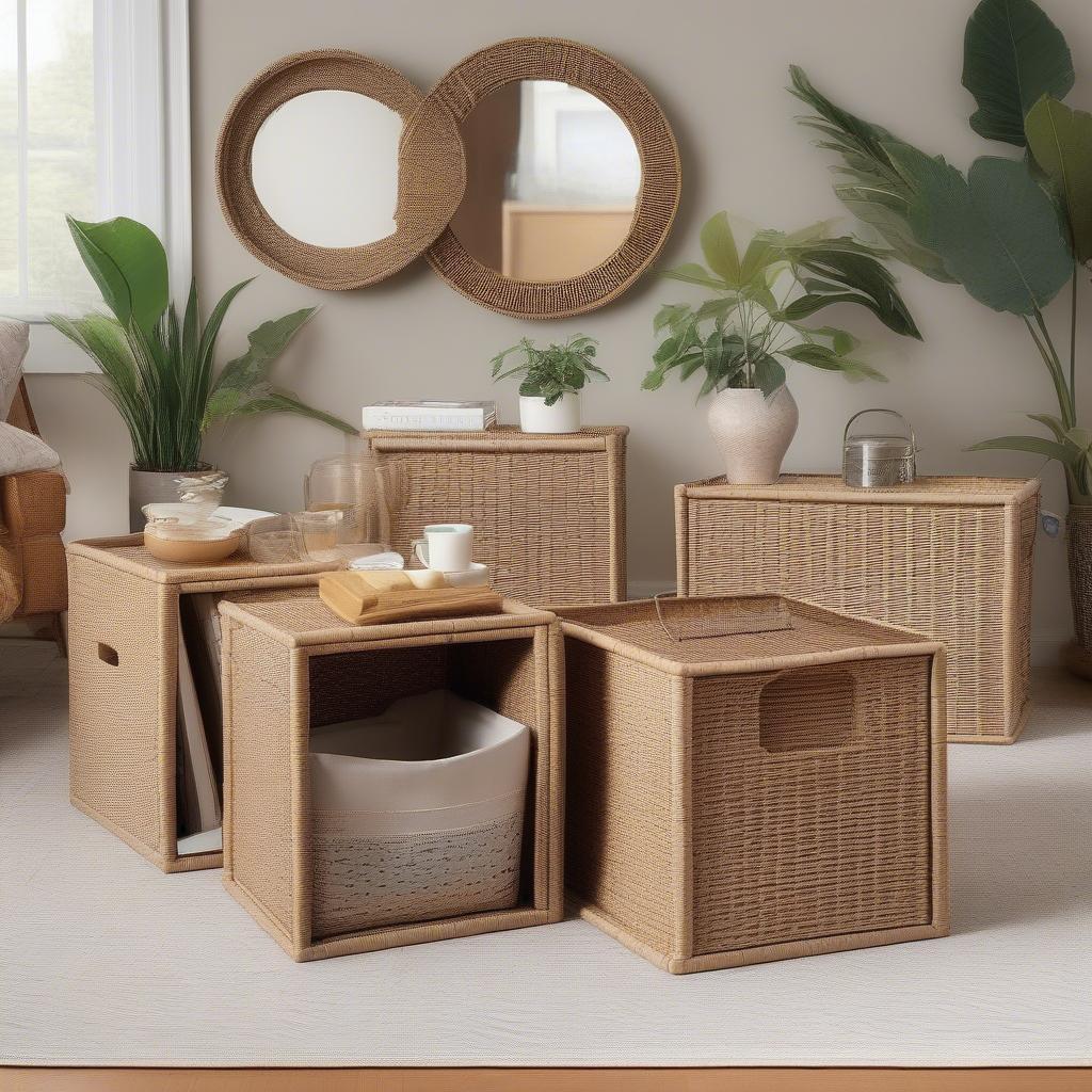 Creative Uses for Faux Wicker Storage Cubes in Home Decor