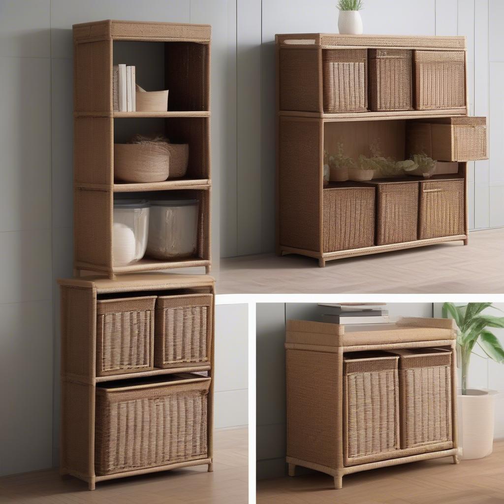 Wicker Storage Units in Various Sizes