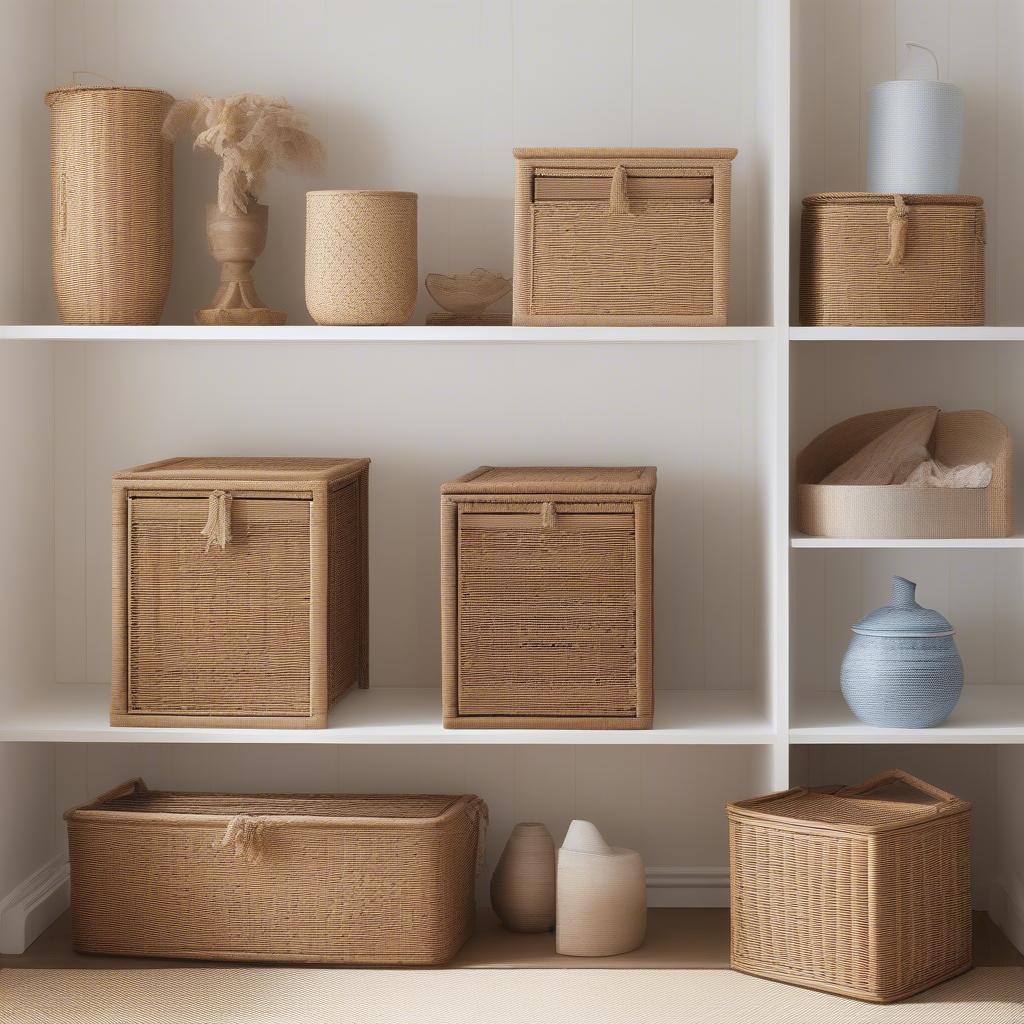 Different Styles of Front Tip Out Wicker Storage Units