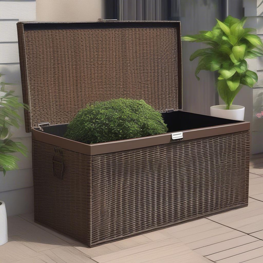 Giantex Outdoor Wicker Storage Box