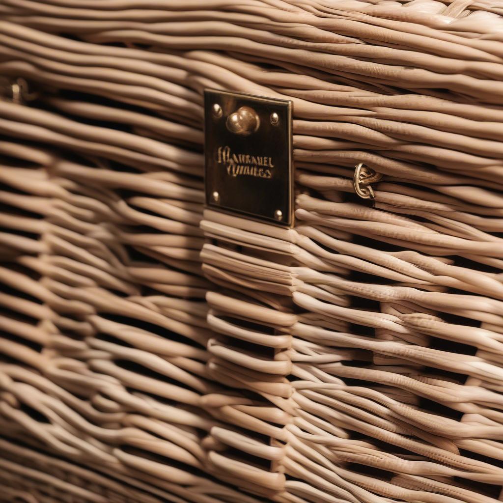 Close Up of Wicker Detail on Happimess Michael 35 Trunk