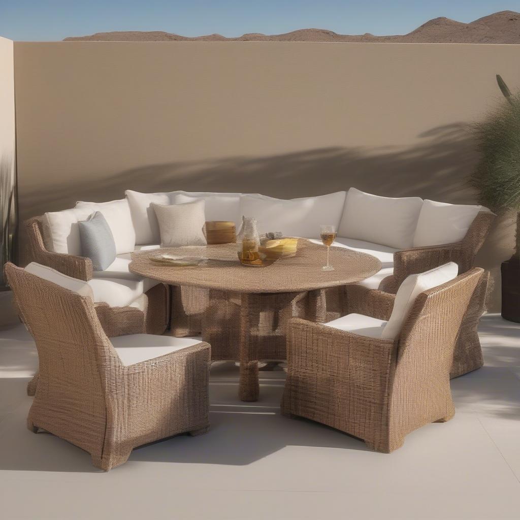 HDPE wicker furniture stands up to the intense desert sun