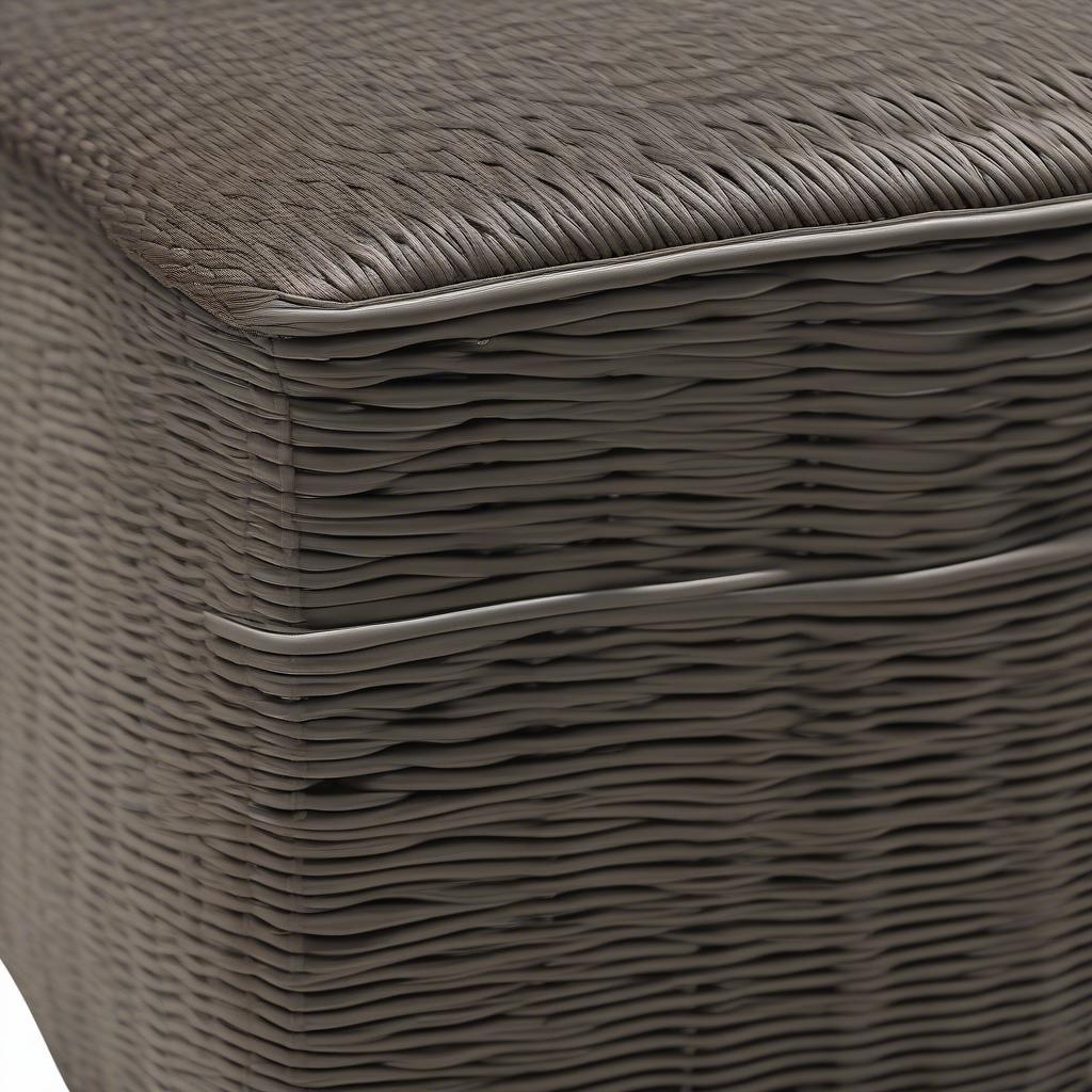 High-Quality Outdoor Wicker Storage Ottoman