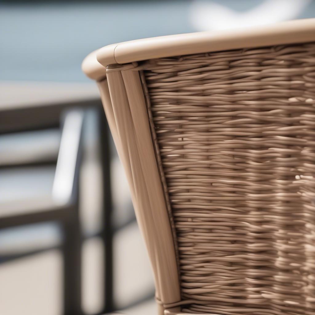 High-quality wicker furniture with a durable aluminum frame