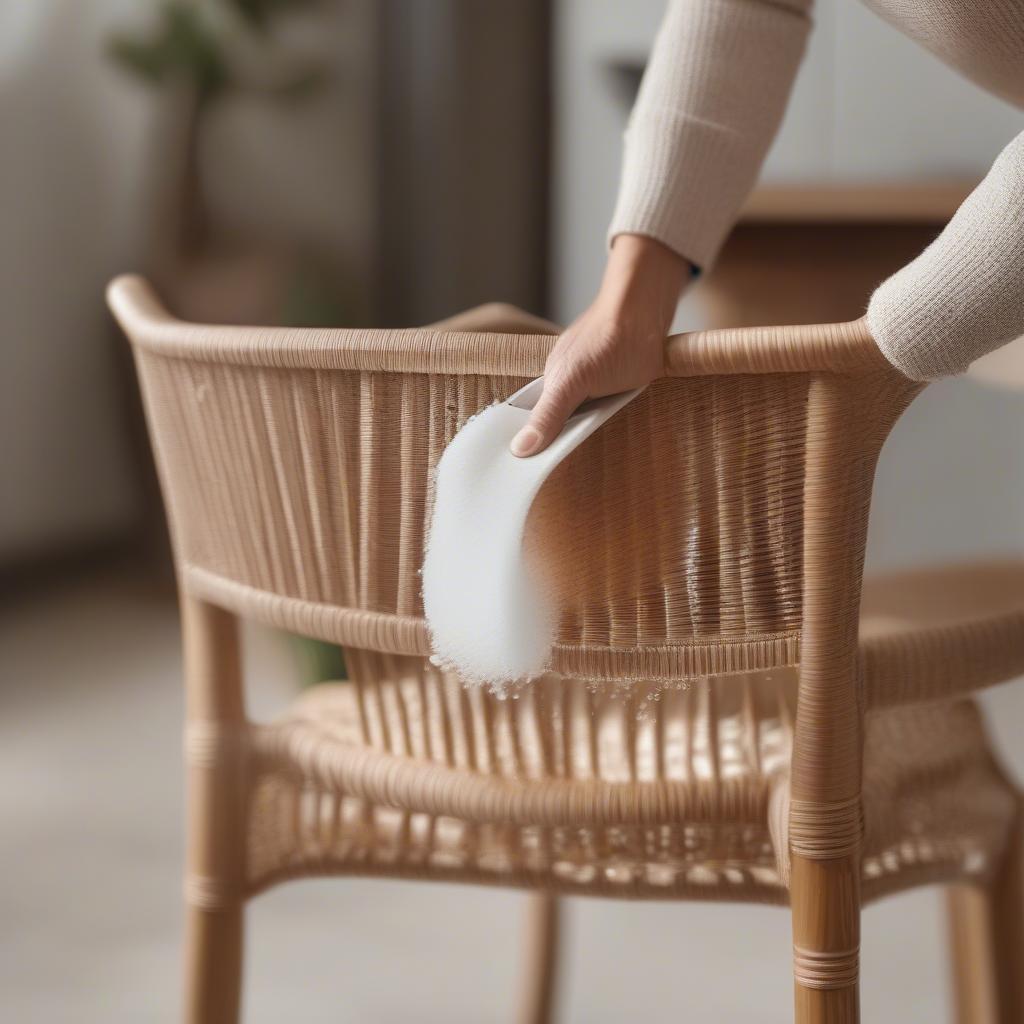 Cleaning a Holden Wicker Dining Chair