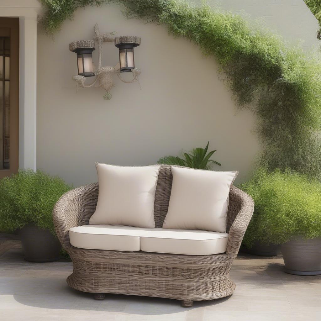 Home Depot Rocking Wicker Loveseat with Storage: A stylish and functional addition to your patio.