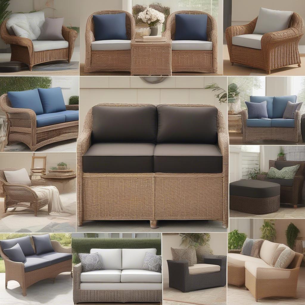 Home Depot Wicker Loveseat Sizes and Styles