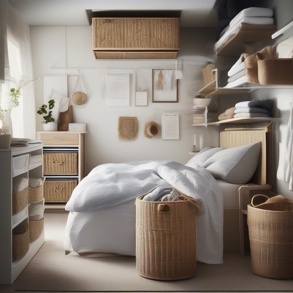 Ikea Storage Alternatives and Wicker Accents