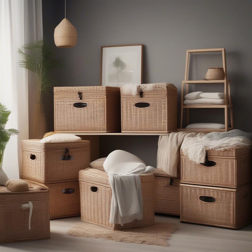 Variety of IKEA Wicker Storage Chests