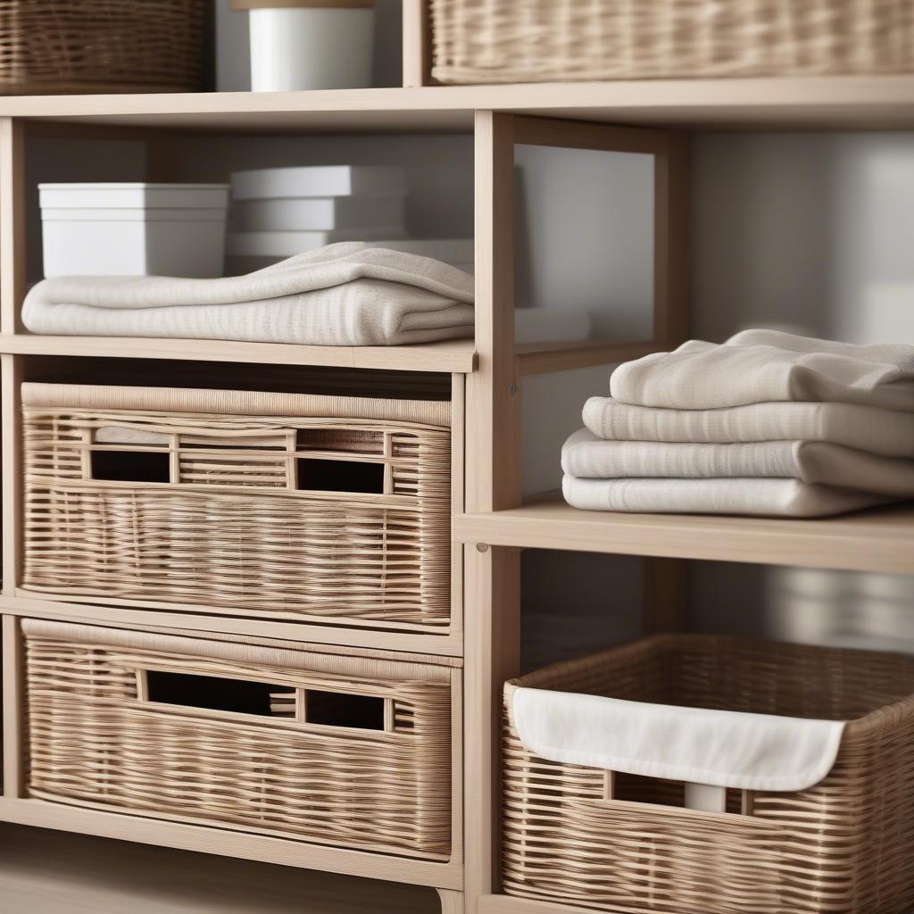 IKEA Wicker Storage Units with Drawers