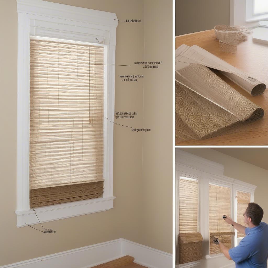 Installing Wicker Blinds from Lowes