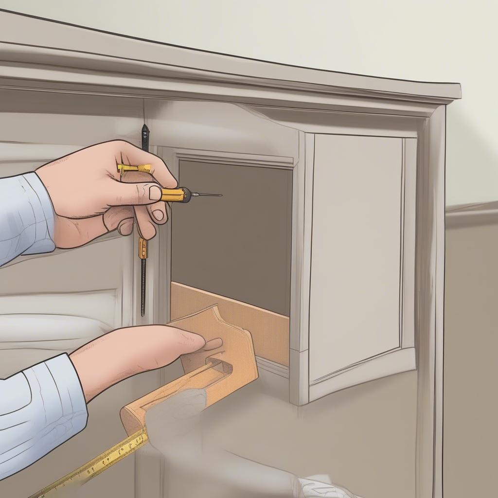 Step-by-step guide on installing wicker cabinet knobs