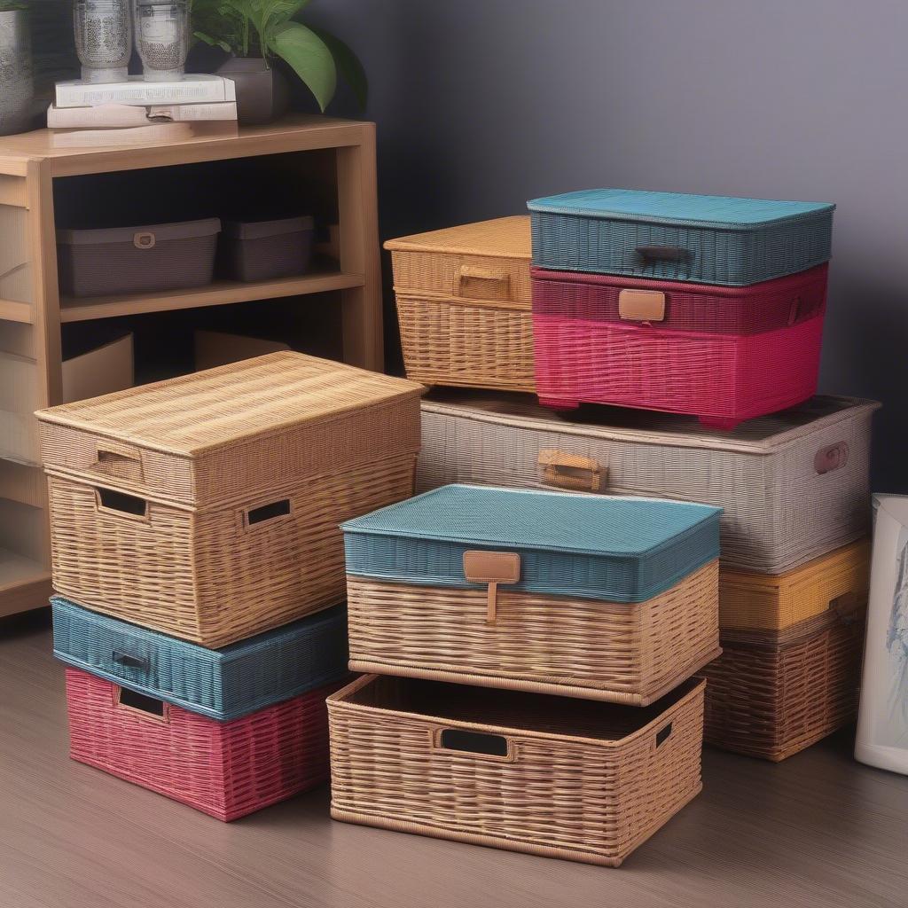 Variety of Jeco Wicker Storage Boxes