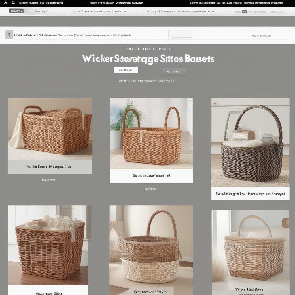 Kohls Online Selection of Wicker Baskets