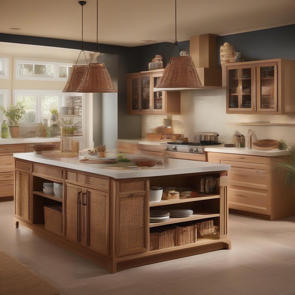 KraftMaid Kitchen with Wicker Island