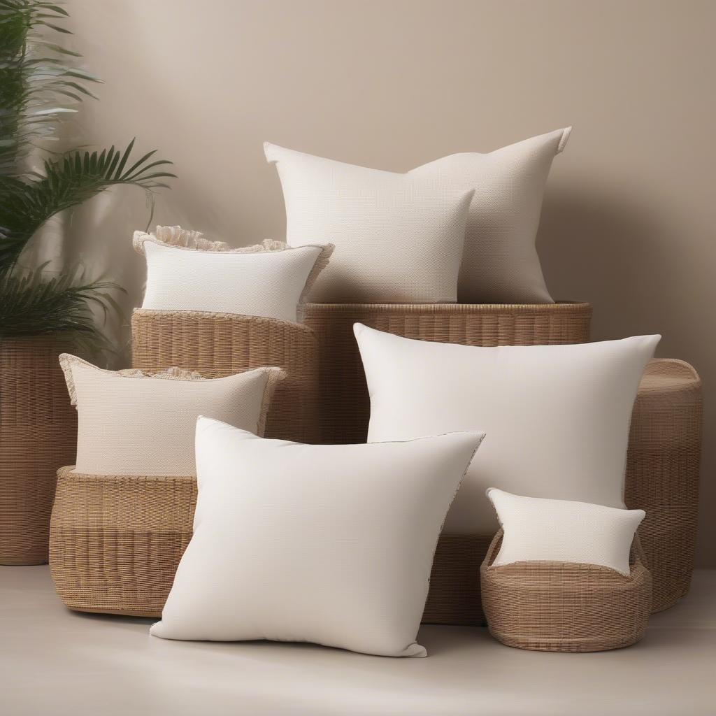 Large Pillow Size Guide for Wicker Holders